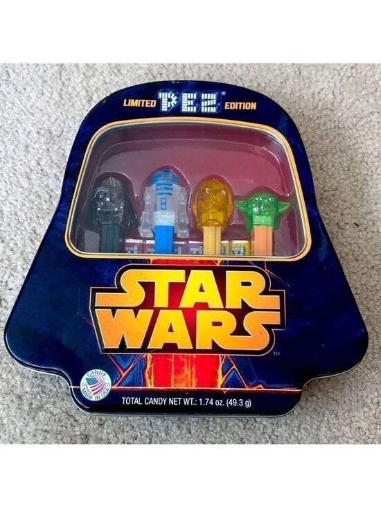 pez Other - Star Wars PEZ set in Darth Vader Helmet shaped tin NWT
